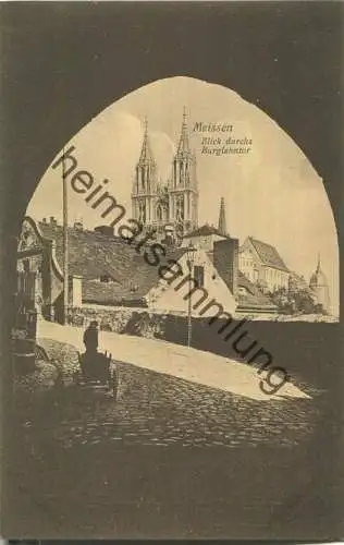 Meissen - Blick durchs Burglehntor - Verlag Reinhard Rothe Meissen