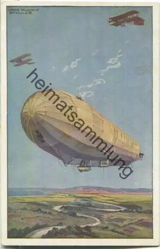 Zeppelin - Militärluftkreuzer Hansa - Deutscher Luftflotten-Verein - signiert Hans Rudolf Schulze