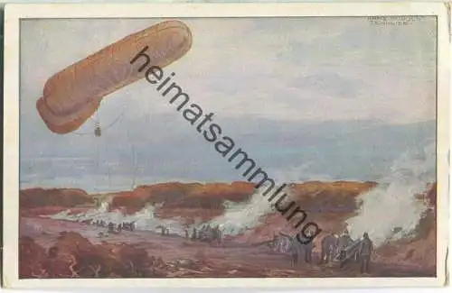 Zeppelin - Fesselballon - Deutscher Luftflotten-Verein - signiert Hans Rudolf Schulze