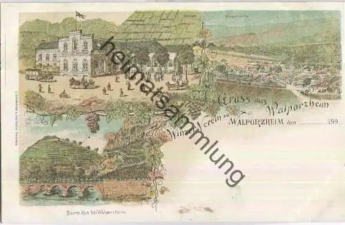 Walporzheim - Winzer-Verein - Wein-Restauration - Verlag L. Schwarze & Oberhoff Barmen ca. 1895