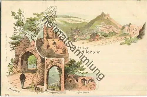 Altenahr - Rittersprung - Verlag H. Fabry Altenahr ca. 1895