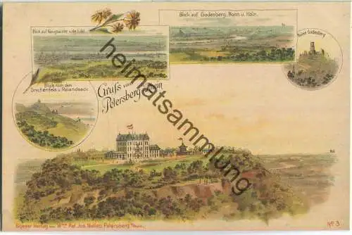 Petersberg - Hotel - Königswinter - Godesberg - Verlag Wwe Pet. Jos. Nelles Petersberg ca. 1895