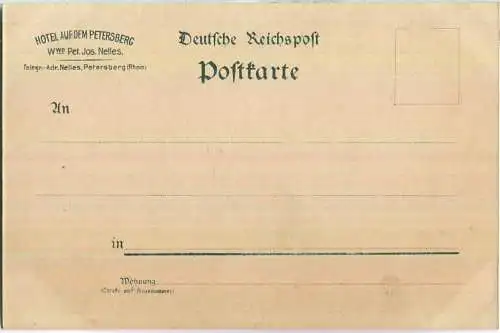 Petersberg - Hotel - Königswinter - Godesberg - Verlag Wwe Pet. Jos. Nelles Petersberg ca. 1895