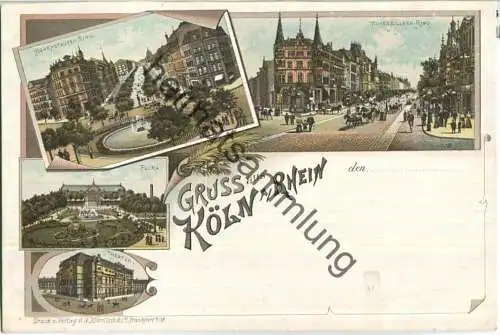 Köln - Hohenstaufen Ring - Hohenzollern Ring - Verlag G. Blümlein & Co Frankfurt ca. 1895