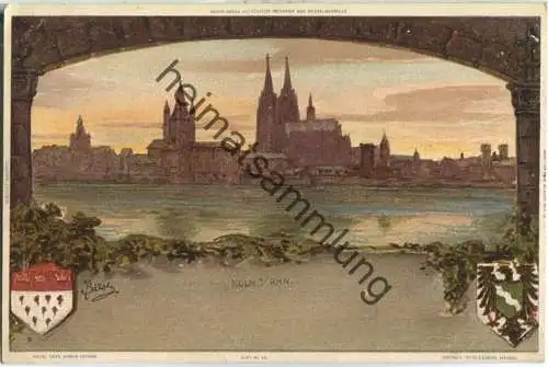 Künstlerkarte Köln - signiert Bilsen - Verlag Novitas Hamburg ca. 1895