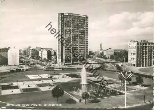 Berlin Charlottenburg - Ernst-Reuter-Platz - Strassenbahn - Foto-AK Grossformat gel. 1964