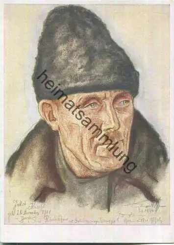 Vom grossen Treck - Künstlerkarte Otto Engelhardt-Kyffhäuser - Bauer Jakob Knecht - Verlag Volksbund für das Deutschtum