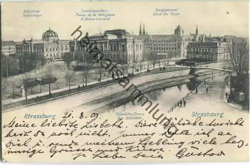 Strasbourg - Strassburg - Hohenlohe-Strasse - Rue Hohenlohe - Strassenbahn - Verlag Felix Luib Strassburg