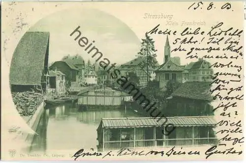 Strasbourg - Strassburg - Klein Frankreich - Schwimmanstalt - Verlag Dr. Trenkler & Co Leipzig