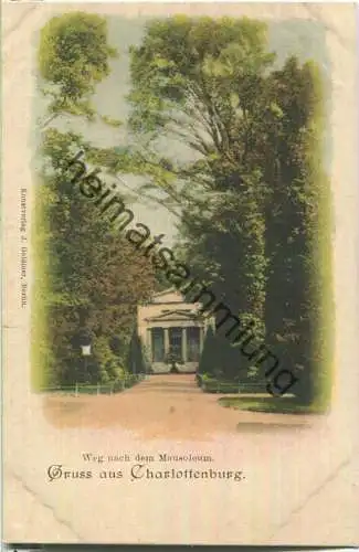 Gruss aus Charlottenburg - Weg nach dem Mausoleum - Verlag J. Goldiner Berlin ca. 1900