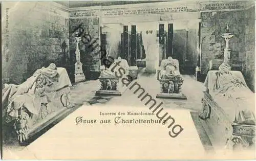 Gruss aus Charlottenburg - Inneres des Mausoleums - Verlag J. Goldiner Berlin ca. 1900