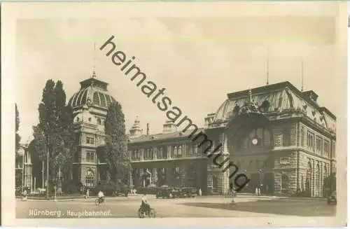 Nürnberg - Hauptbahnhof 30er Jahre - Foto-Ansichtskarte