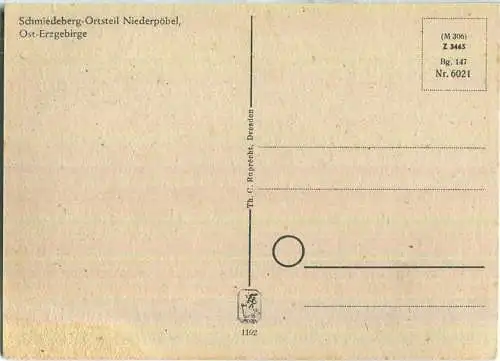 Schmiedeberg Niederpöbel - Verlag Th. C. Ruprecht Dresden