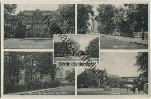 Berlin Zehlendorf - Hindenburg-Lazarett - Machnower Strasse - Bahnhof - Rathaus - Verlag Lothar H. Kieler Berlin