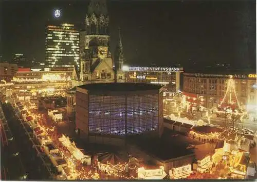 Berlin - Weihnachtsmarkt auf dem Breitscheidplatz - Gedächtniskirche - Verlag Schikkus Berlin