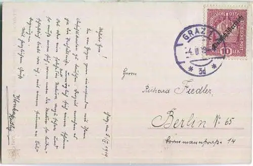 Graz - Kaiser Franz Josef Kai mit dem neuen Felsensteig am Schlossberg - Verlag Franz  Knollmüller Graz