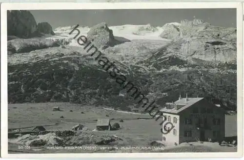 Rifugio Fedaia verso la Marmolada - Foto-Ansichtskarte - Fotografia Ghedina Cortina d' Ampezzo