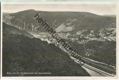 Blick von der Teufelskanzel auf Saarhölzbach - Foto-Ansichtskarte - Verlag Emil Hartmann Mannheim