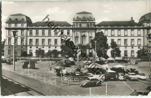 Darmstadt - Blick auf das Schloss - VW-Käfer - Foto-Ansichtskarte - Verlag Jakob Krapohl Schloss Hülchrath