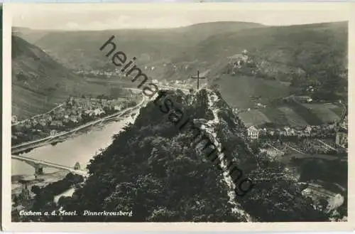 Cochem an der Mosel - Pinnerkreuzberg - Foto-Ansichtskarte - Verlag N. R. Scharbach Brodenbach