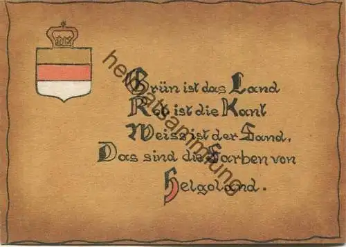 Grün ist das Land Rot ist die Kant..... - Künstlerkarte Liesel Lauterborn - Verlag L. Rother