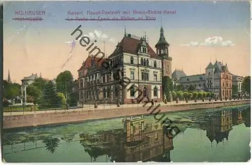 Mülhausen - Mulhouse - Post - Verlag Emil Hartmann Strassburg - Zensurstempel - Briefstempel Feldflieger-Abteilung 68