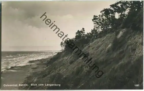 Bansin - Blick vom Langenberg - Foto-Ansichtskarte - Verlag H. Rubin & Co Dresden