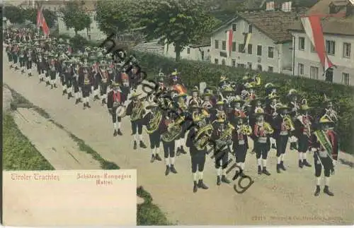 Tiroler Trachten - Schützen-Kompanie Matrei - Verlag Stengel & Co. Dresden ca. 1900