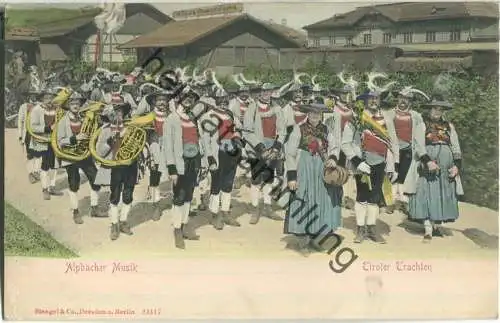 Tiroler Trachten - Alpacher Musik - Verlag Stengel & Co. Dresden ca. 1900