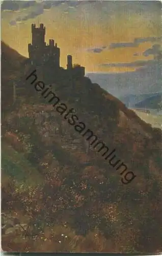 Burg Sonneck - Künstlerkarte H. Hoffmann - Verlag Edm. von König Heidelberg