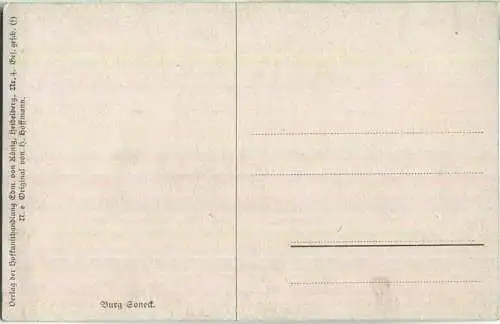 Burg Sonneck - Künstlerkarte H. Hoffmann - Verlag Edm. von König Heidelberg