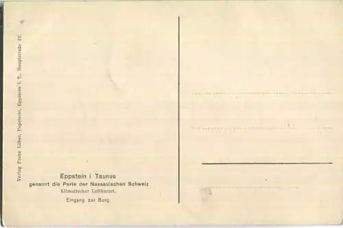 Eppstein - Eingang zur Burg - Verlag Franz Löber Eppstein