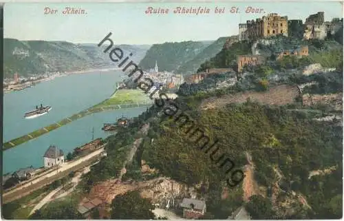 Der Rhein - Ruine Rheinfels bei St. Goar - Verlag Ludwig Feist Mainz 1907