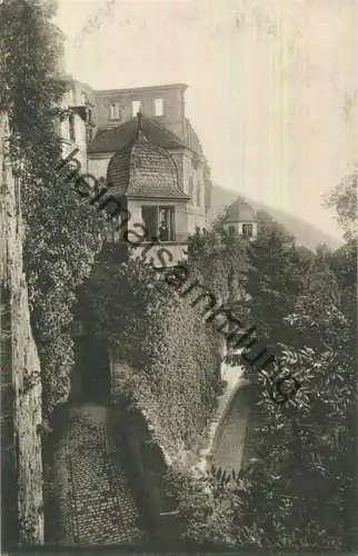 Heidelberg - Partie am Schlossaltan vom achteckigen Turm gesehen - Verlag Edm. von König Heidelberg 1910