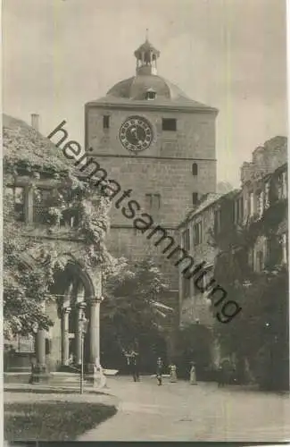 Heidelberg - Der Schlosshof - Ruprechtsbau mit Wartturm - Verlag Edm. von König Heidelberg 1913