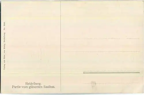 Heidelberg - Partie vom gläsernen Saalbau - Verlag Edm. von König Heidelberg