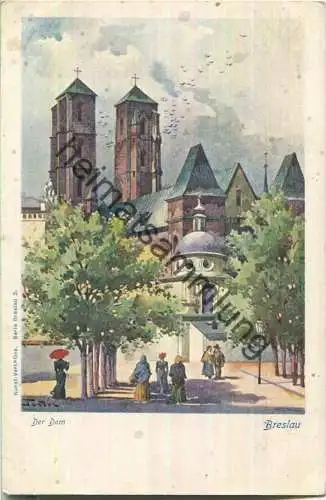 Breslau - Der Dom - Künstlerkarte - Kunst-Verlags-Gesellschaft Serie Breslau 2 ca. 1900