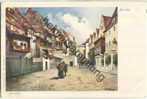 Breslau - Alte Ohle - Künstlerkarte - Kunst-Verlags-Gesellschaft Serie Breslau 3 ca. 1900