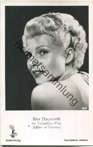 Rita Hayworth - Kolibri-Verlag 655 - ohne AK-Einteilung