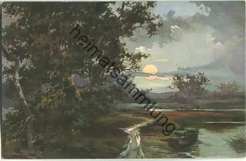 Sonnenuntergang - signiert Fuggenberger - Verlag Rehn & Linzen Cassel No. 2107 ca. 1910