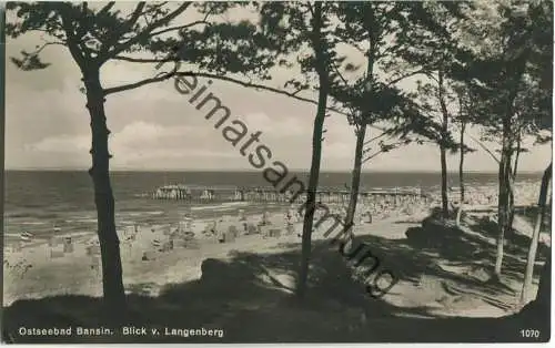 Bansin - Blick von Langenberg - Foto-Ansichtskarte - Verlag H. Rubin & Co Dresden