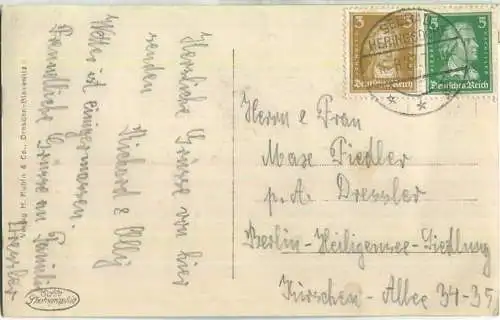 Bansin - Blick von Langenberg - Foto-Ansichtskarte - Verlag H. Rubin & Co Dresden