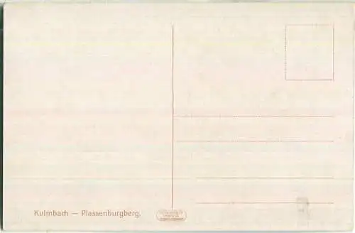 Kulmbach - Plassenburgberg - Künstlerkarte signiert L. Zeitler - Verlag Dr. Trenkler & Co. Leipzig
