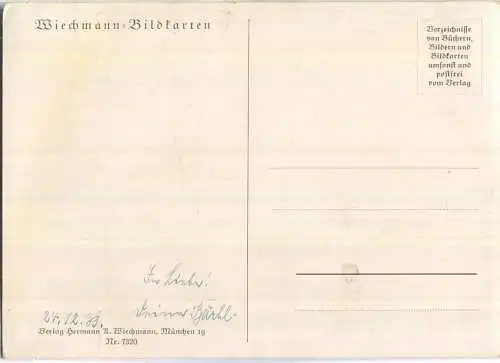 Heilige Nacht - Künstlerkarte Karl Fuchs - Verlag Hermann A. Wiechmann München - Rückseite beschrieben 1933