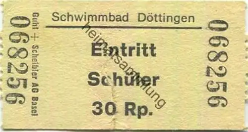 Schweiz - Döttingen - Schwimmbad - Eintrittskarte