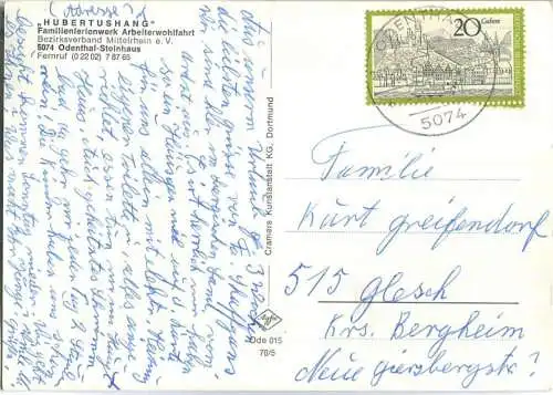 Odenthal-Steinhaus - Hubertushang Familienferienwerk Arbeiterwohlfahrt - Foto-Ansichtskarte