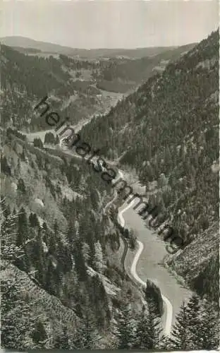 Das Höllental - Blick vom Hinterwaldkopf - Foto-Ansichtskarte - Velten-Verlag Karlsruhe