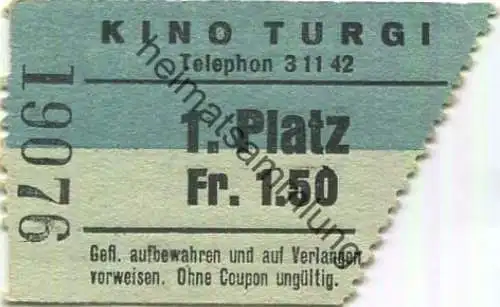 Schweiz - Turgi - Kino - Billet - Eintrittskarte