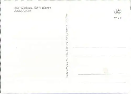 Wirsberg - Waldschwimmbad - Foto-Ansichtskarte - Verlag W. Tillig Bamberg