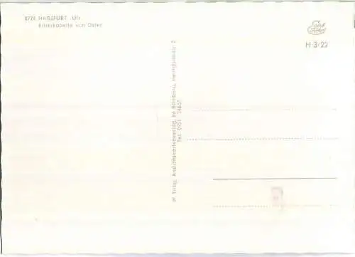 Hassfurt - Ritterkapelle von Osten - Foto-Ansichtskarte - Verlag W. Tillig Bamberg
